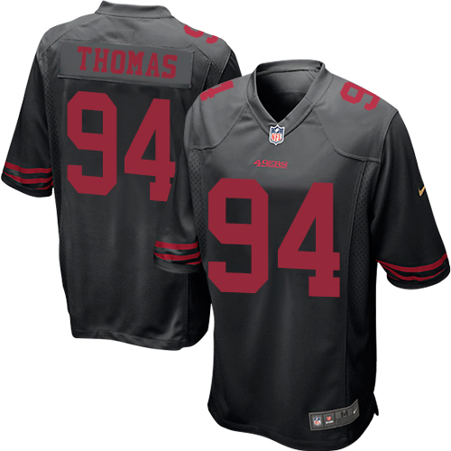 Nike 49ers #94 Solomon Thomas Black Alternate Youth Stitched NFL Elite Jersey